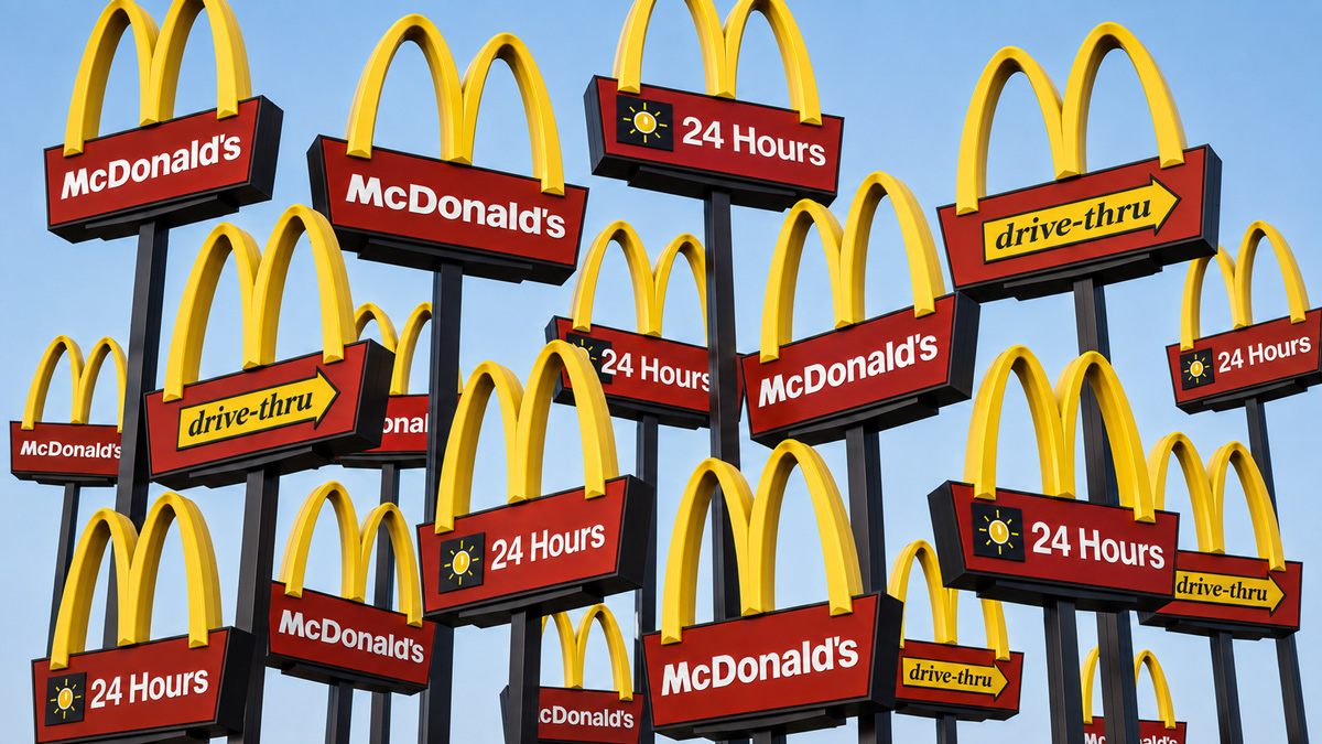 Ілюстрація Harvard Business Review з вивісками McDonald’s